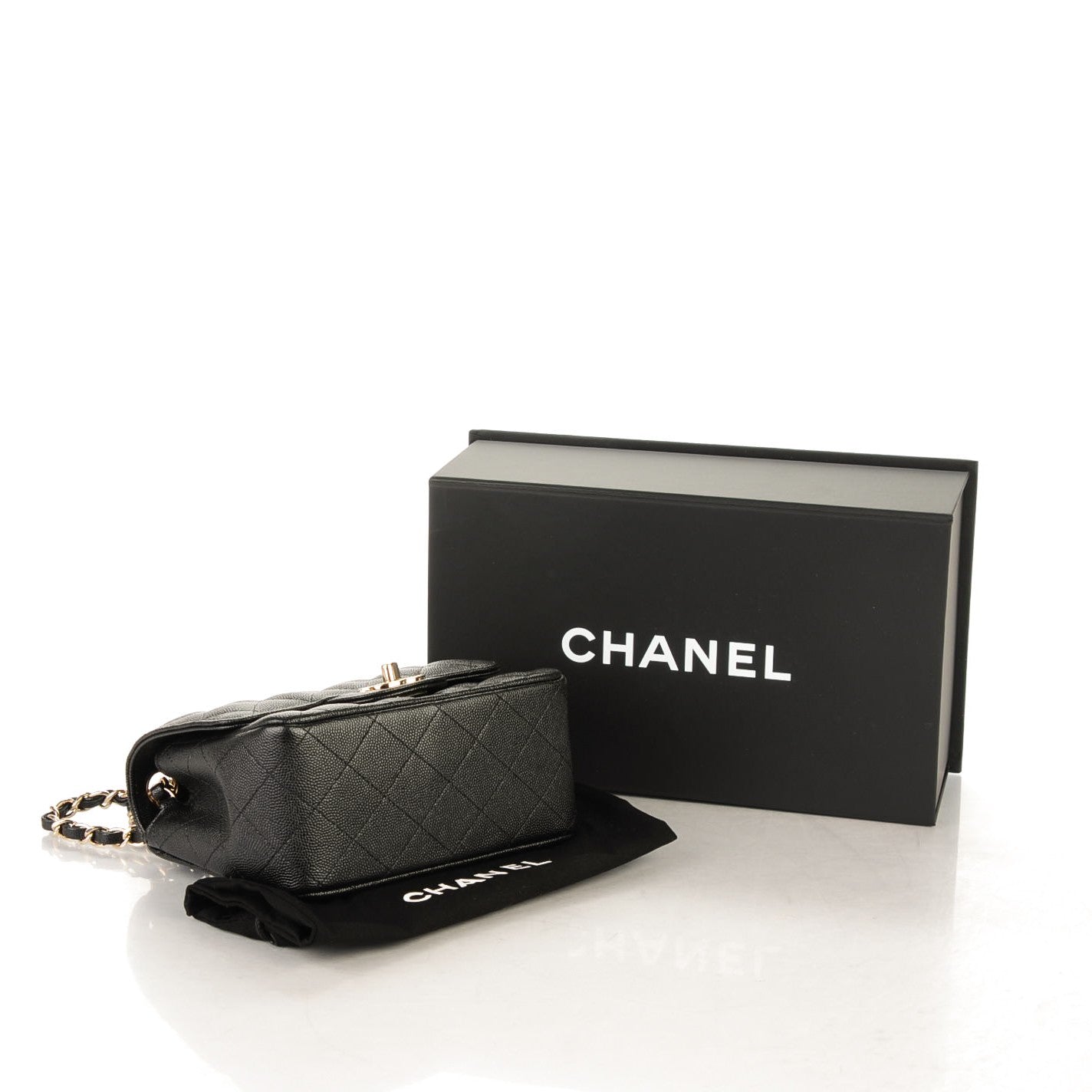 Chanel Caviar Quilted Mini Square Flap Black 5 of 8