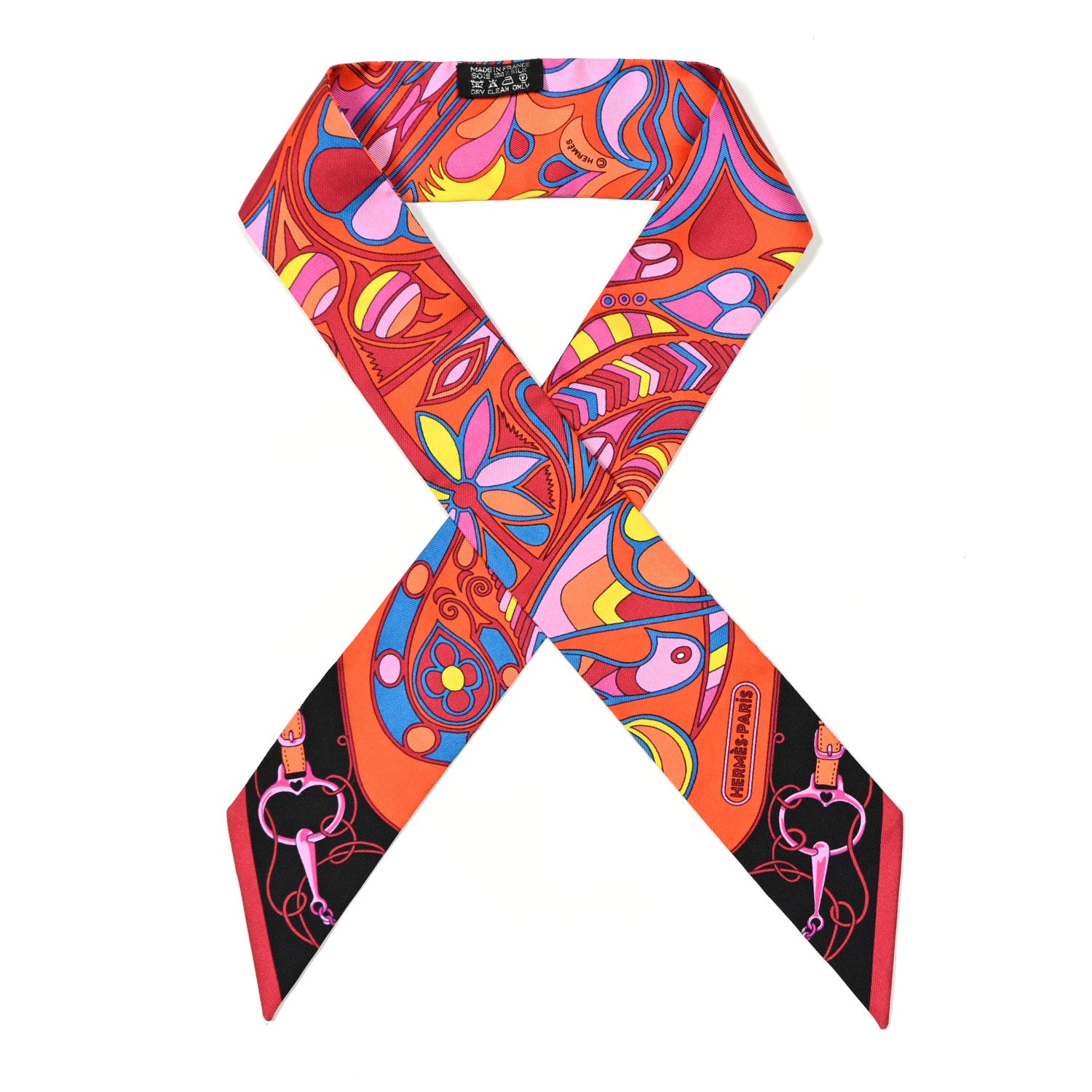 Hermes Silk Folklore Twilly 1 of 4