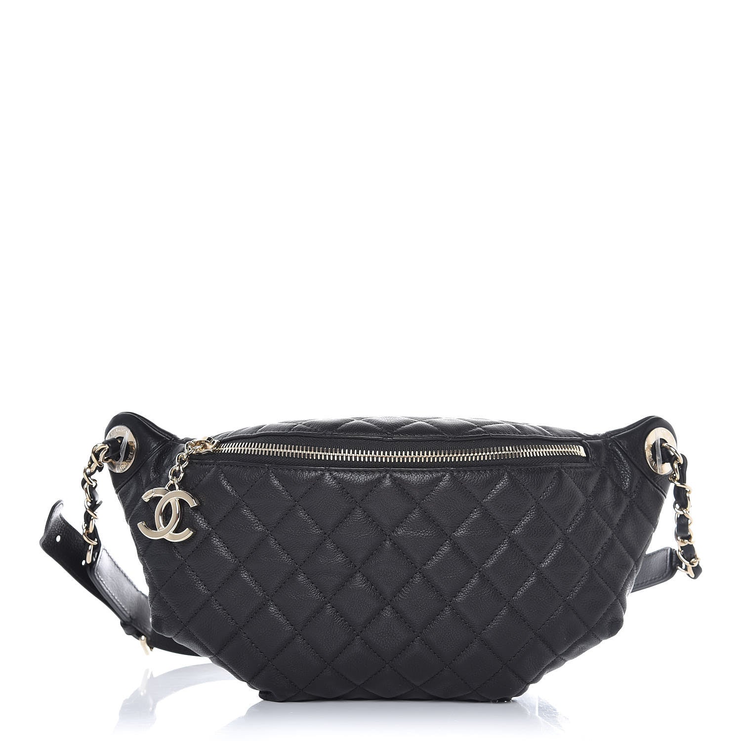 Chanel Calfskin Quilted Belt Me Up Waist Bag Black 1 of 7