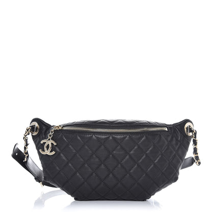 Chanel Calfskin Quilted Belt Me Up Waist Bag Black 1 of 7