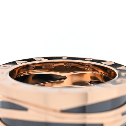 Bulgari 18K Rose Gold Black Ceramic B.Zero1 Legend Four-Band Ring 55 7.25 4 of 6