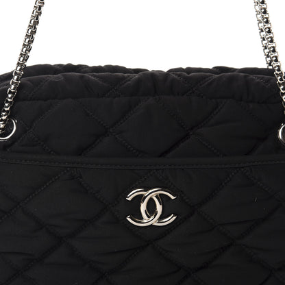 Chanel Nylon Bubble Quilt Shoulder Bag Black 10 of 10