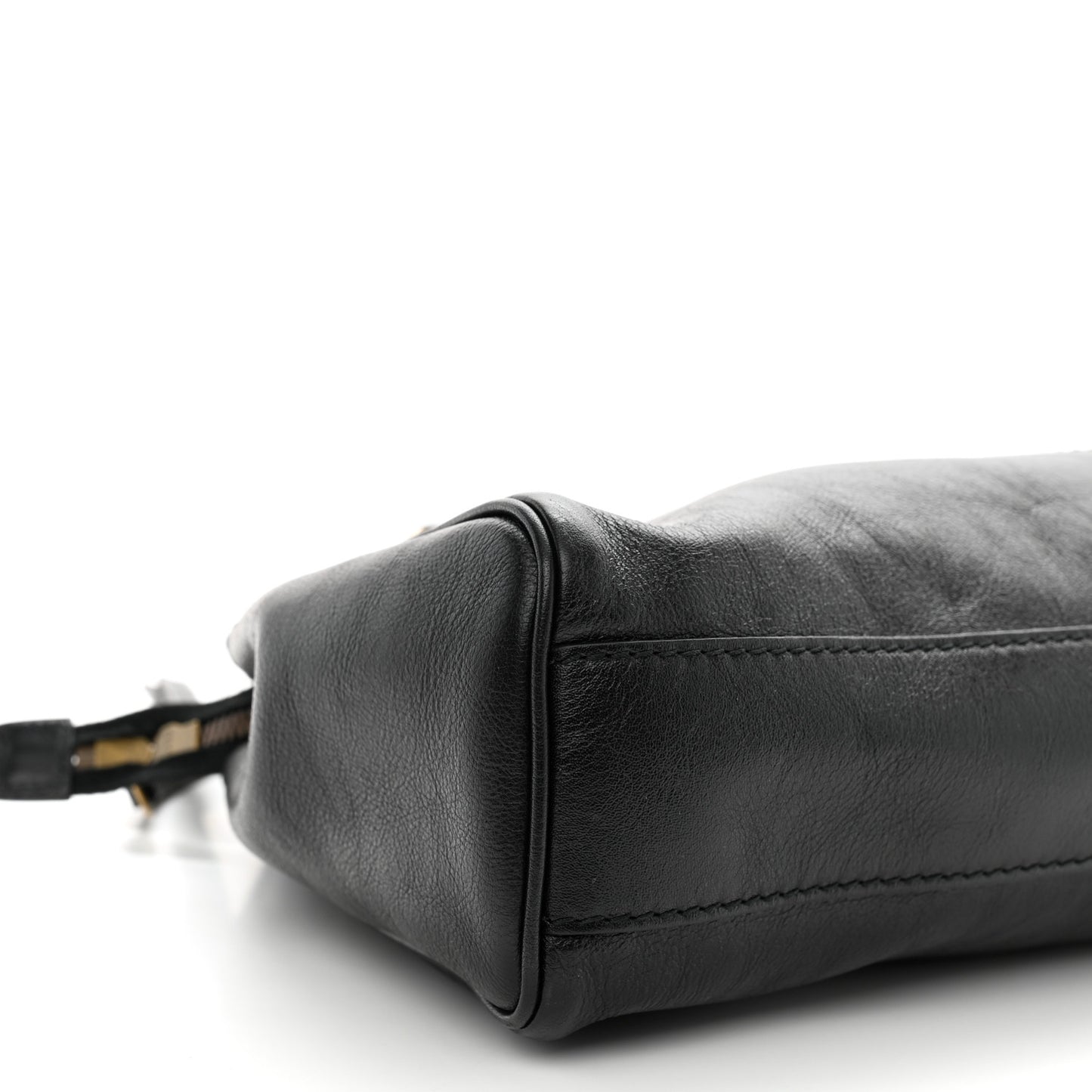 Calfskin Medium Re(Belle) Top Handle Bag Black