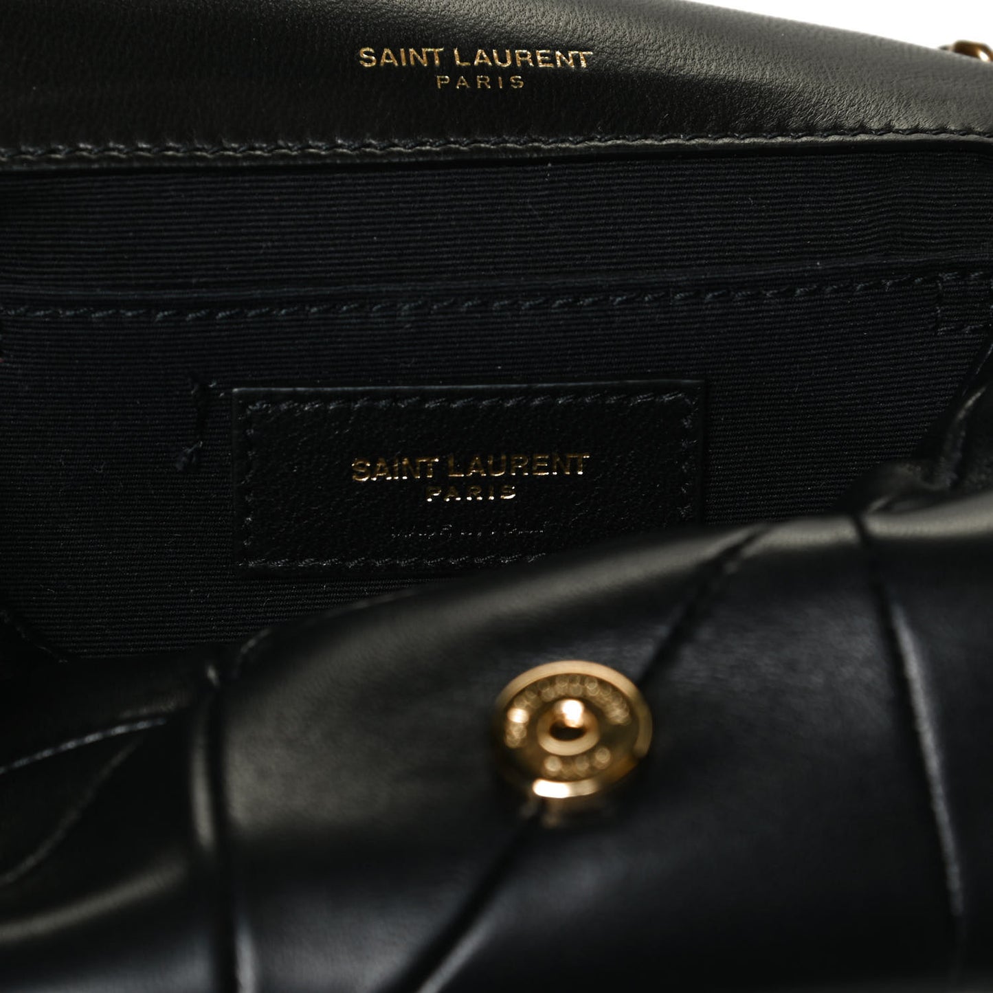 Lambskin Patchwork Monogram Small Jamie Black