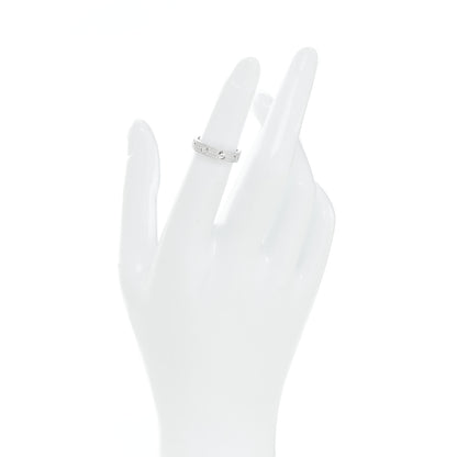 Cartier 18K White Gold Diamond 4mm LOVE Wedding Paved Band Ring 47 4 2 of 5