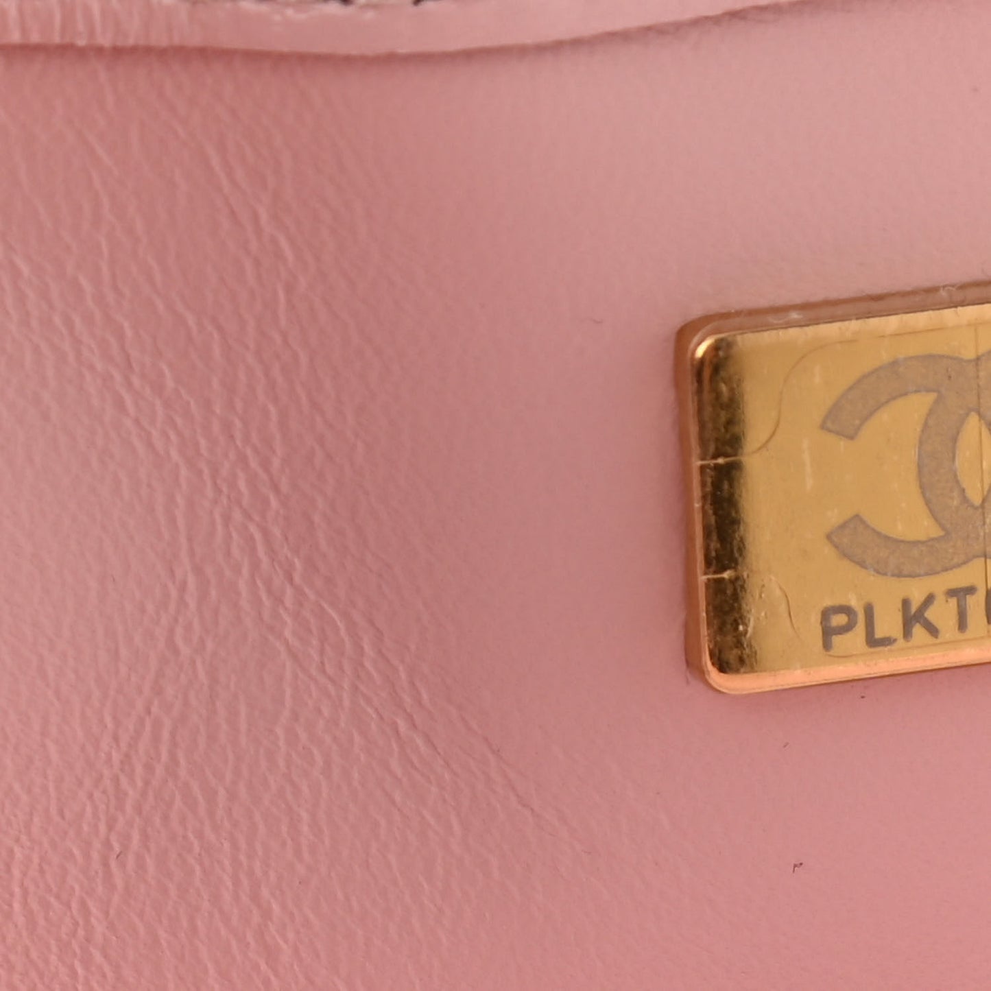 Lambskin Quilted Medium Color Match Flap Light Pink