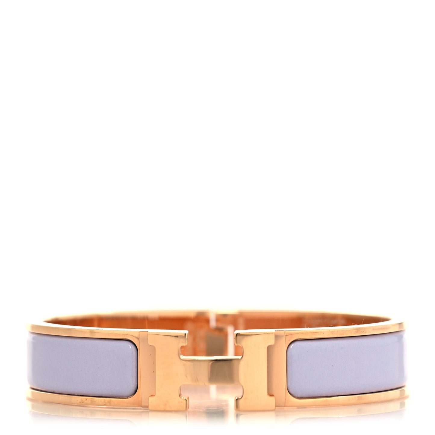 Enamel Narrow Clic Clac H Bracelet PM Parme