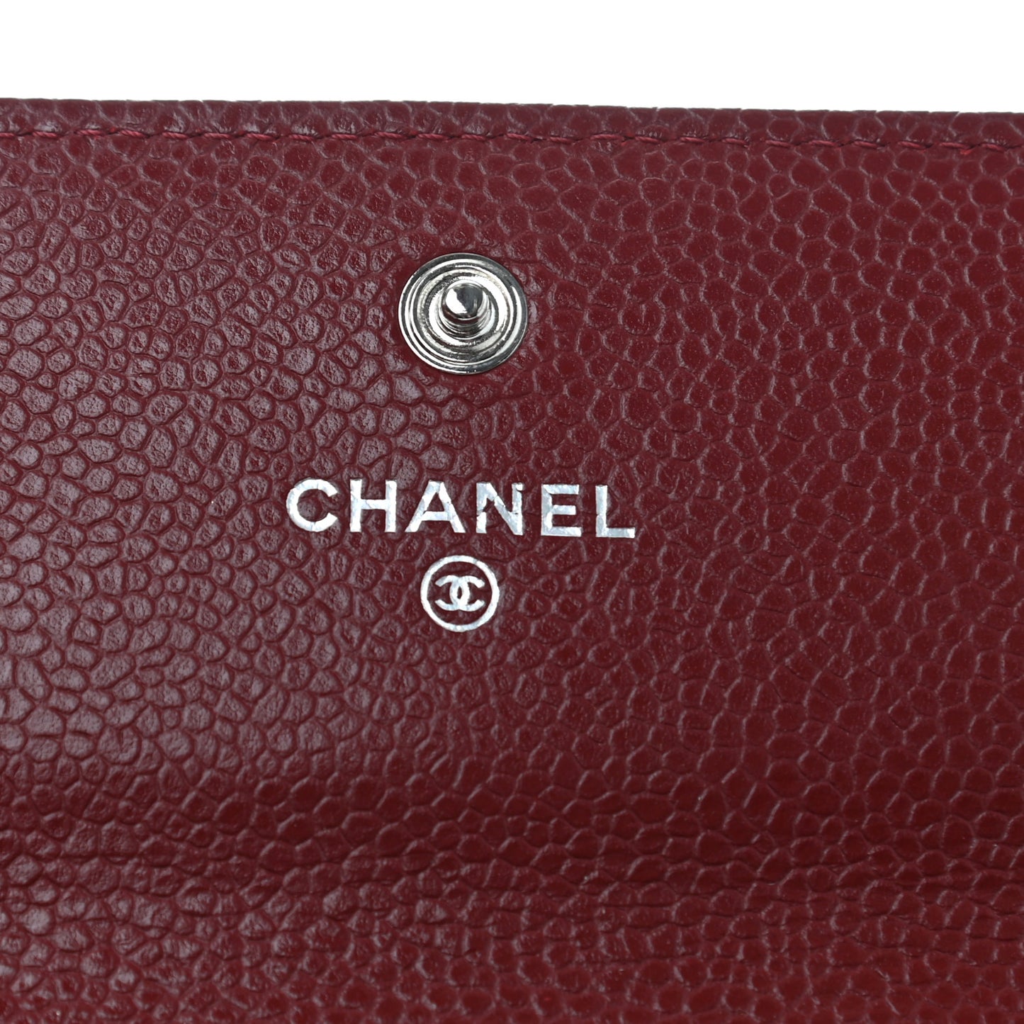 Caviar Quilted Large Gusset Flap Wallet Red