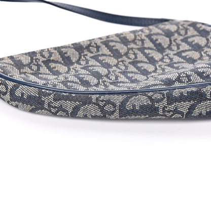 Christian Dior Monogram Mini Saddle Pochette Navy 11 of 13