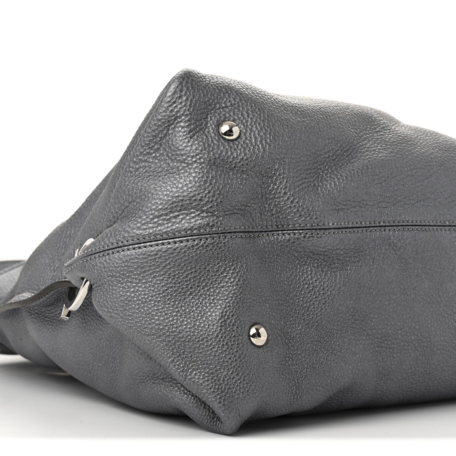Salvatore Ferragamo Grained Calfskin Large Sofia Convertible Tote Acciaio 8 of 11