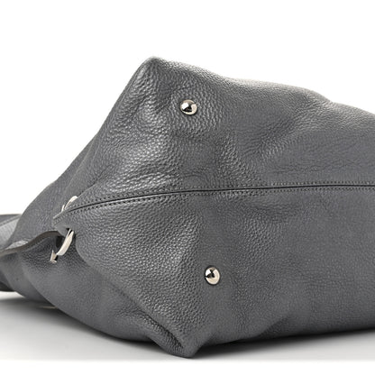 Salvatore Ferragamo Grained Calfskin Large Sofia Convertible Tote Acciaio 8 of 11