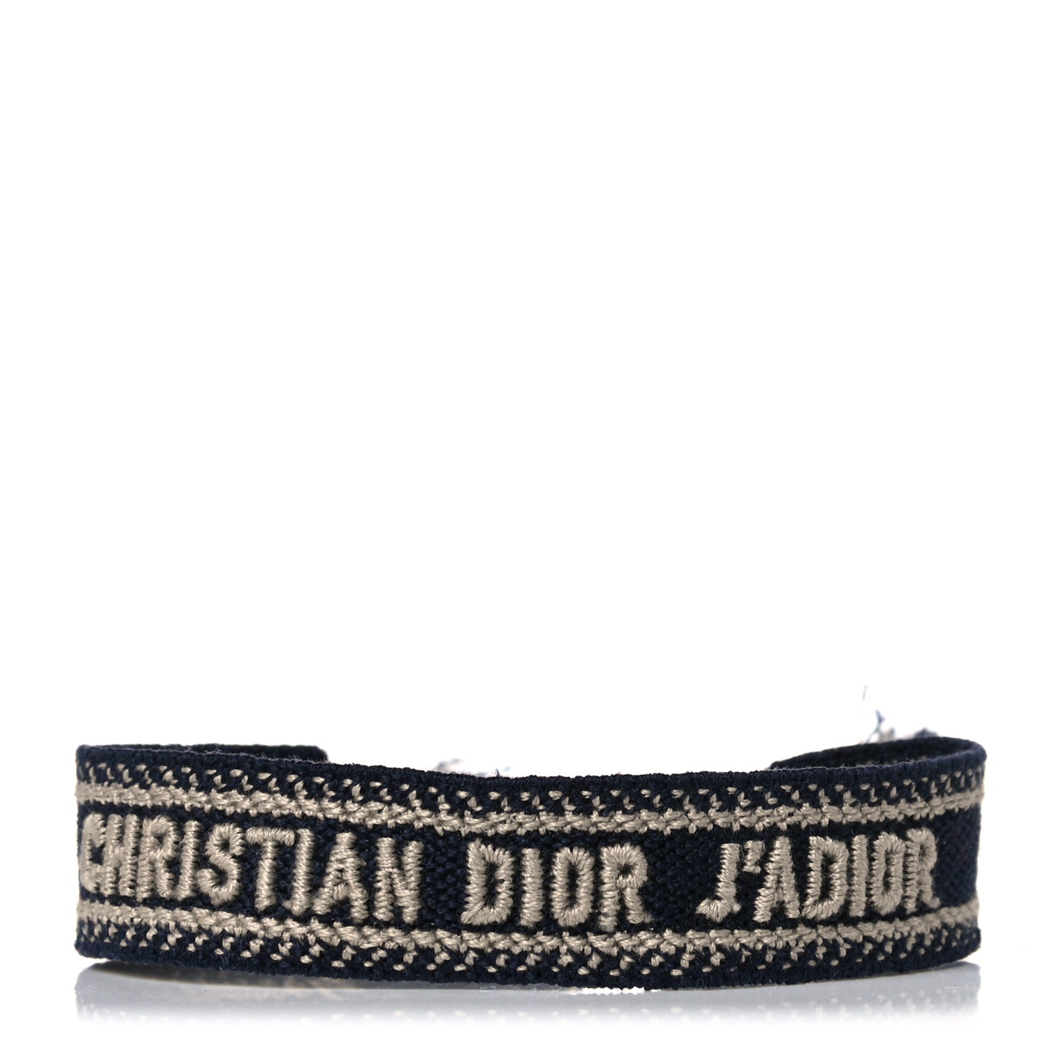 Christian Dior Woven Cotton J'Adior Friendship Bracelet Navy 1 of 4