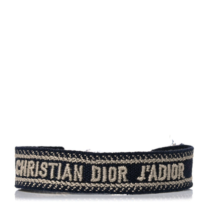 Christian Dior Woven Cotton J'Adior Friendship Bracelet Navy 1 of 4