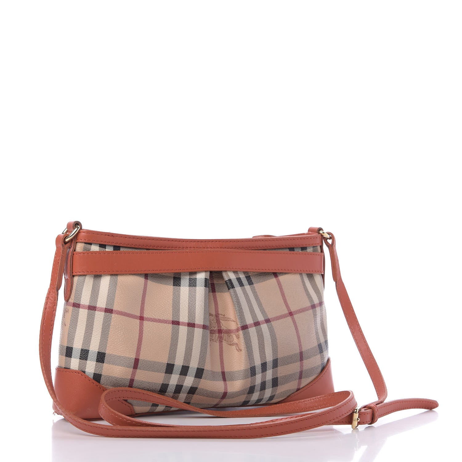 Burberry Haymarket Check Smithfield Clutch Burnt Amber 3 of 9