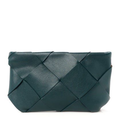 Bottega Veneta Nappa Maxi Blown Up Intrecciato Pouch Clutch Raintree 1 of 8