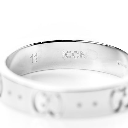 Gucci 18K White Gold 4mm Icon Thin Band Ring 51 5.75 5 of 5