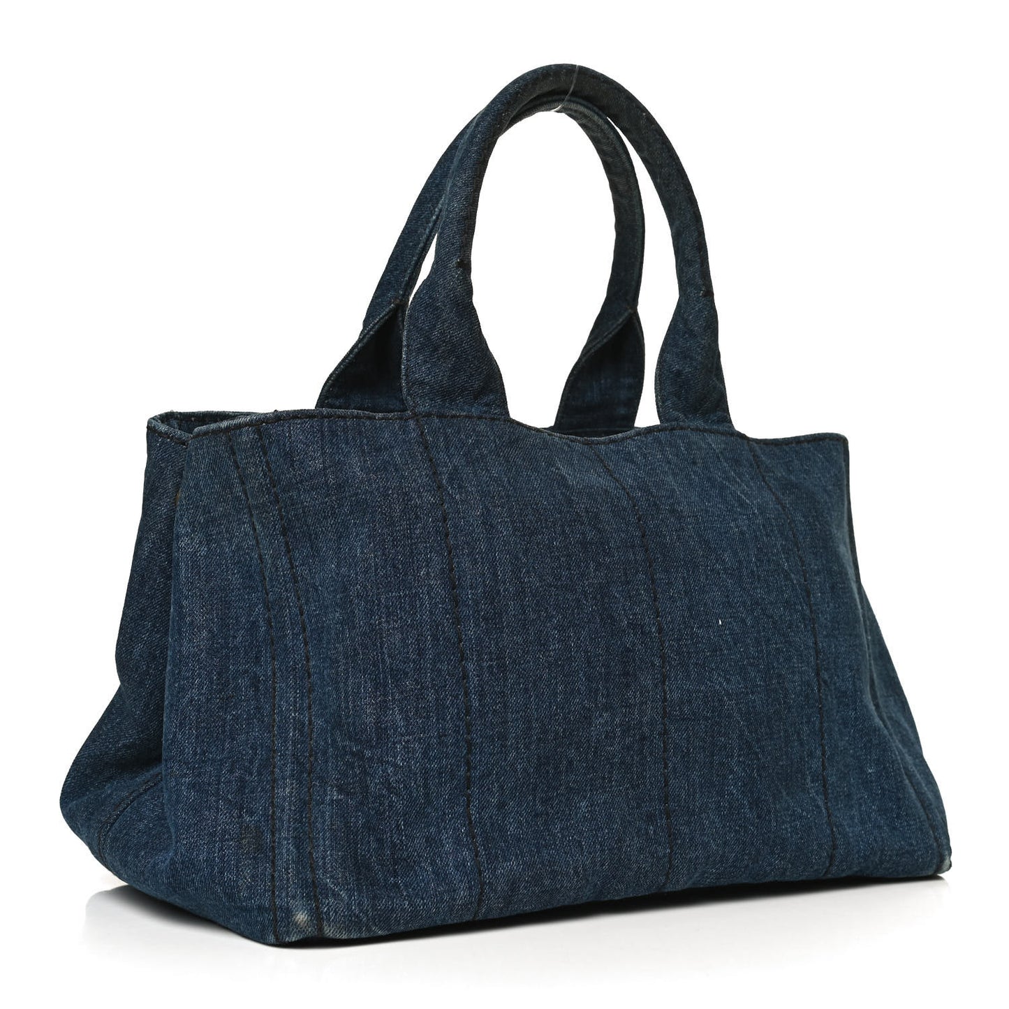 Denim Logo Tote Bleu