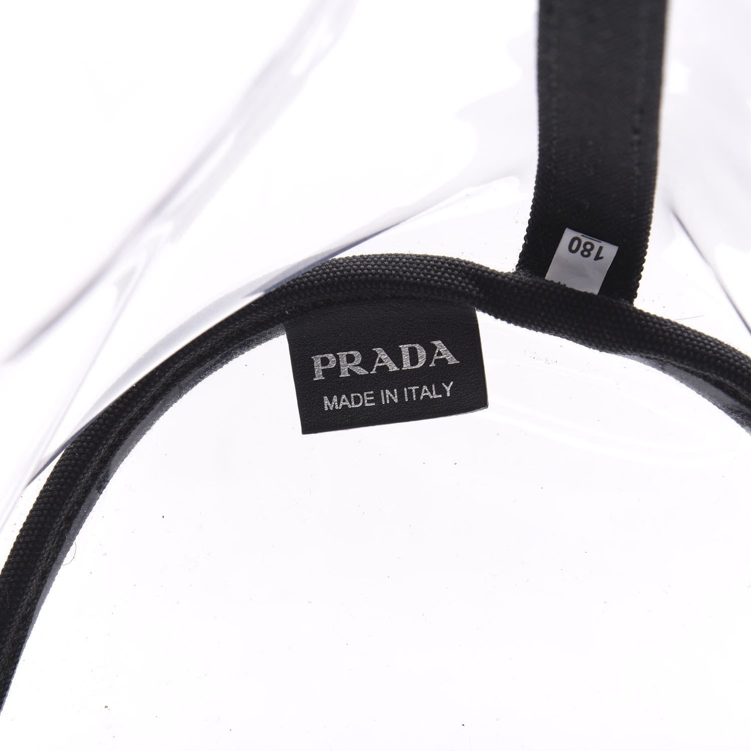 Prada Plexiglass Calfskin Small Shopper Tote Black 7 of 11