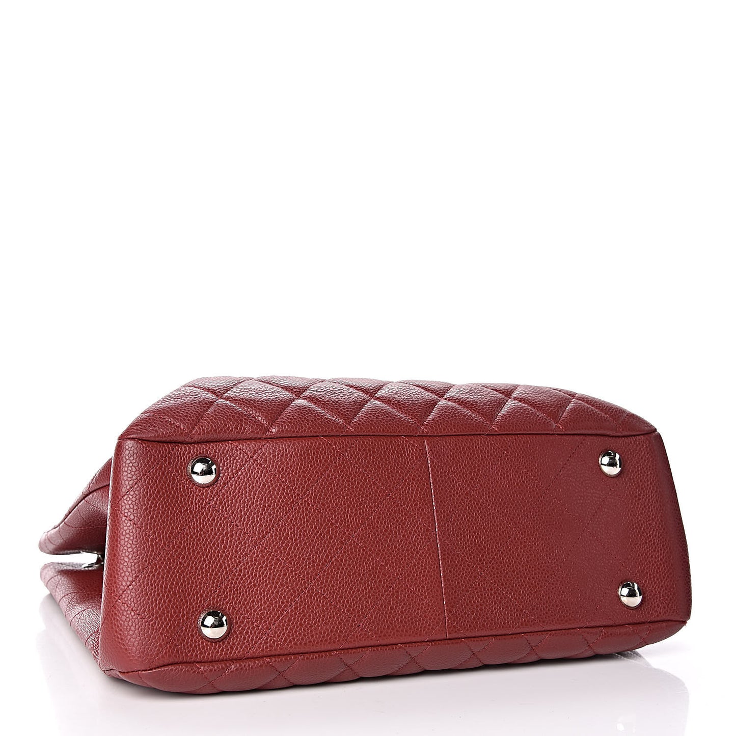 Caviar Quilted Flap Tote Red