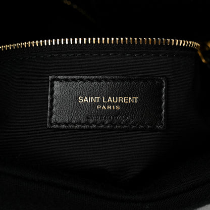 Saint Laurent Wool Jersey Quilted Medium Loulou Puffer Monogram Chain Black 5 of 9