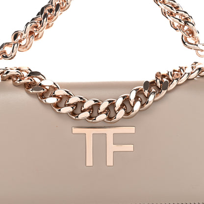 Tom Ford Palmellato Calfskin TF Triple Chain Shoulder Bag Beige 7 of 12
