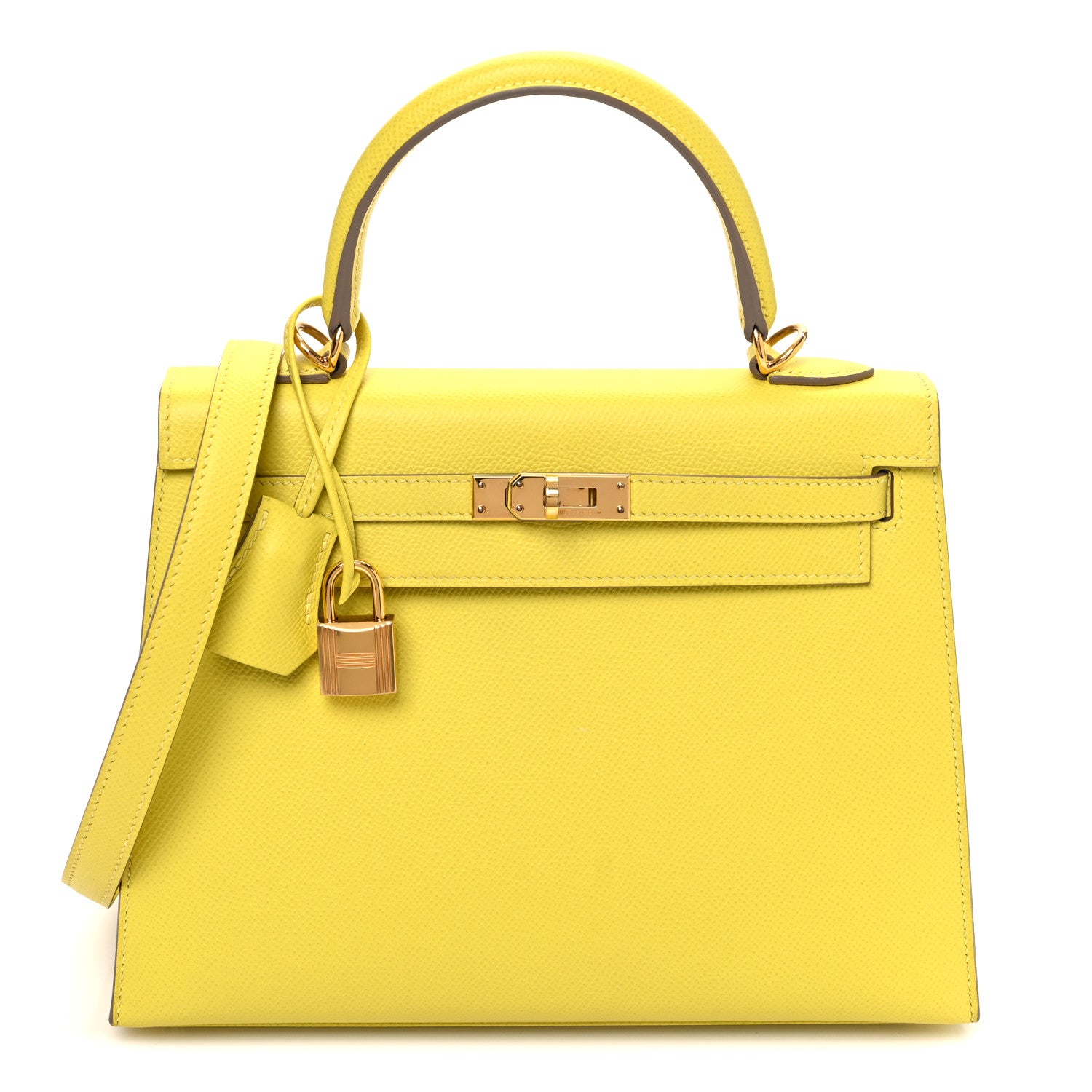 Hermes Epsom Kelly Sellier 25 Lime 1 of 10