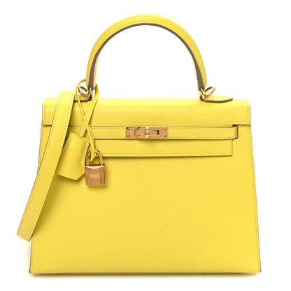 Hermes Epsom Kelly Sellier 25 Lime 1 of 10