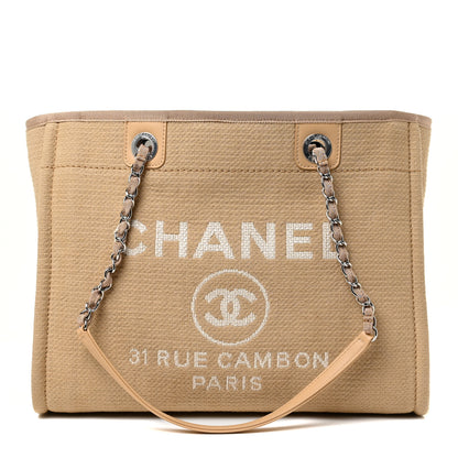 Chanel Mixed Fibers Small Deauville Tote Beige 1 of 11