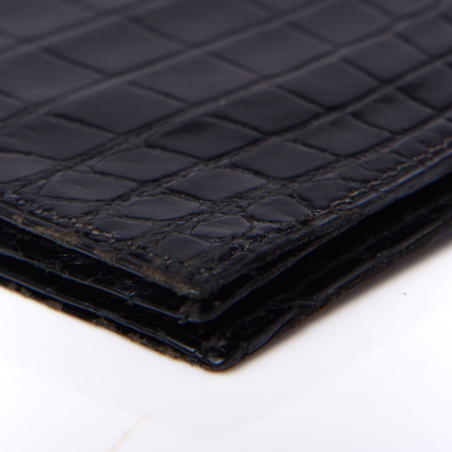 Hermes Shiny Alligator Wallet Black 8 of 9