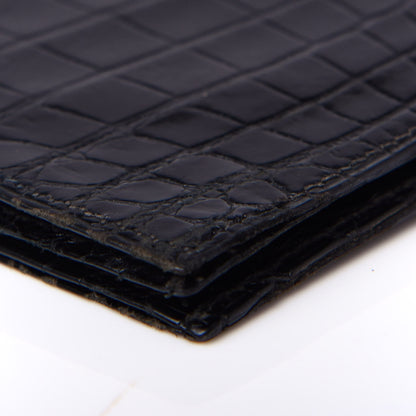 Hermes Shiny Alligator Wallet Black 8 of 9
