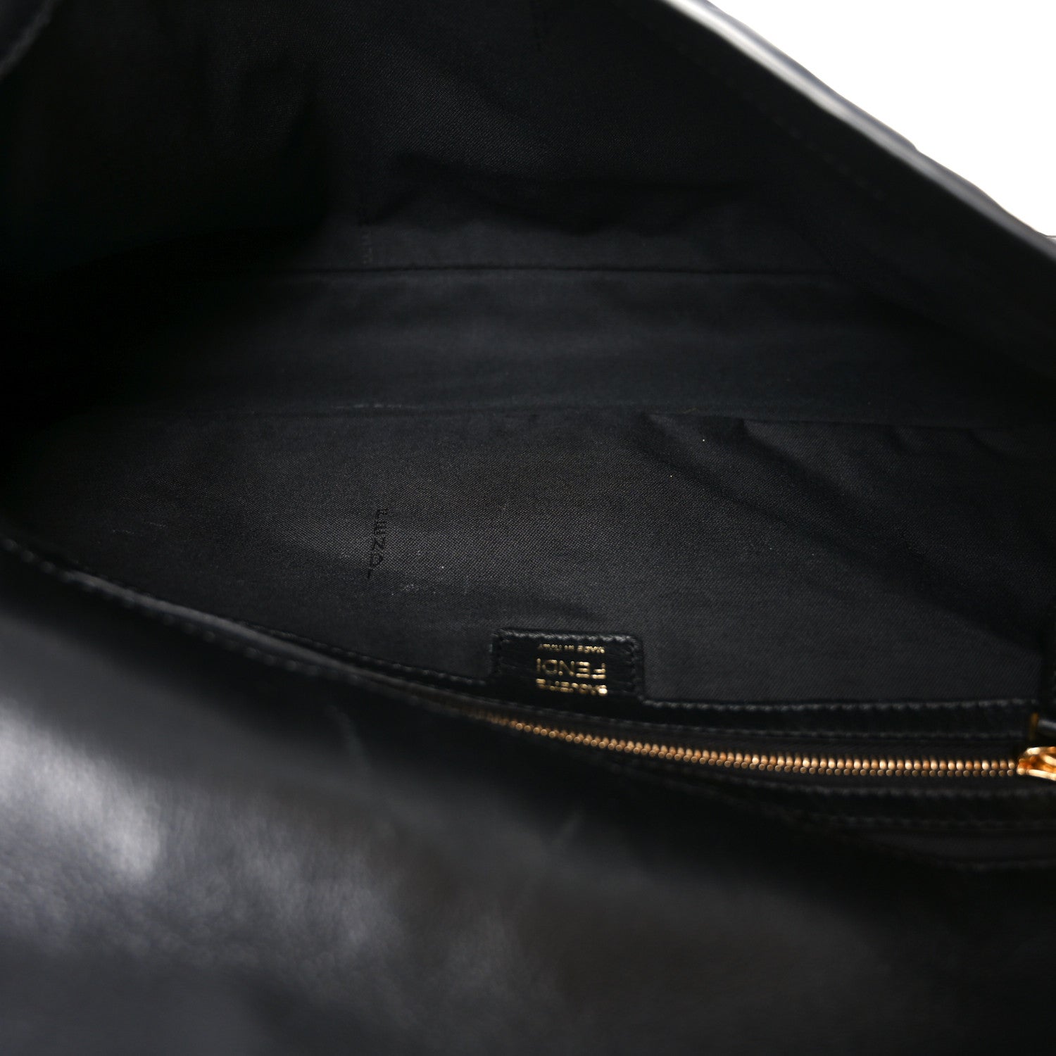 Fendi Nappa FF 1974 Embossed Large Baguette Black 5 of 10
