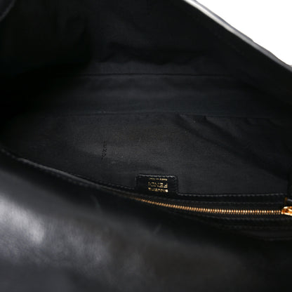 Fendi Nappa FF 1974 Embossed Large Baguette Black 5 of 10