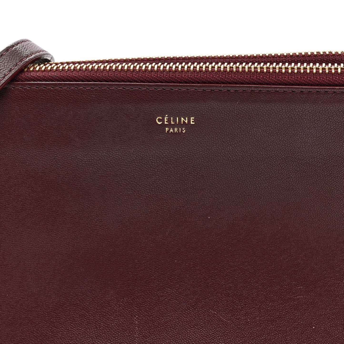 Smooth Lambskin Small Trio Crossbody Bag Burgundy
