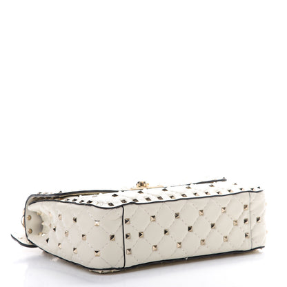 Valentino Garavani Nappa Medium Rockstud Spike Shoulder Bag White 3 of 8