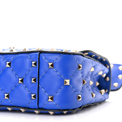 Valentino Garavani Nappa Small Rockstud Spike Shoulder Bag Acid Blue 9 of 9