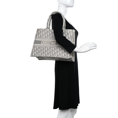 Christian Dior Oblique Medium Book Tote Grey 2 of 13