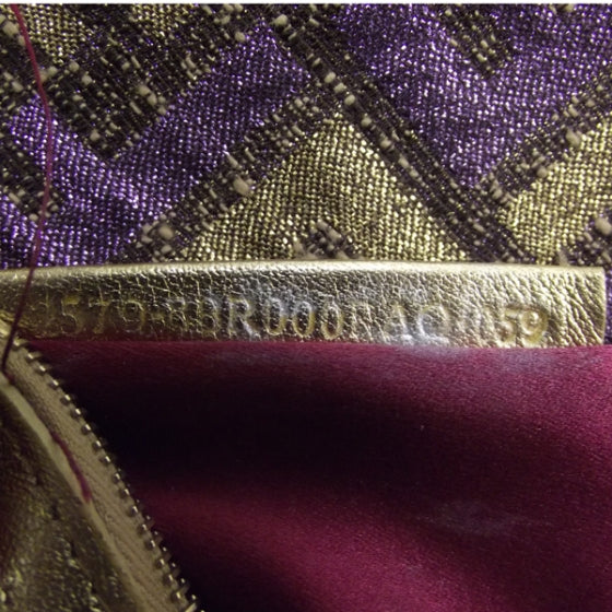 Fendi Canvas FF Baguette Gold/Purple 9 of 14