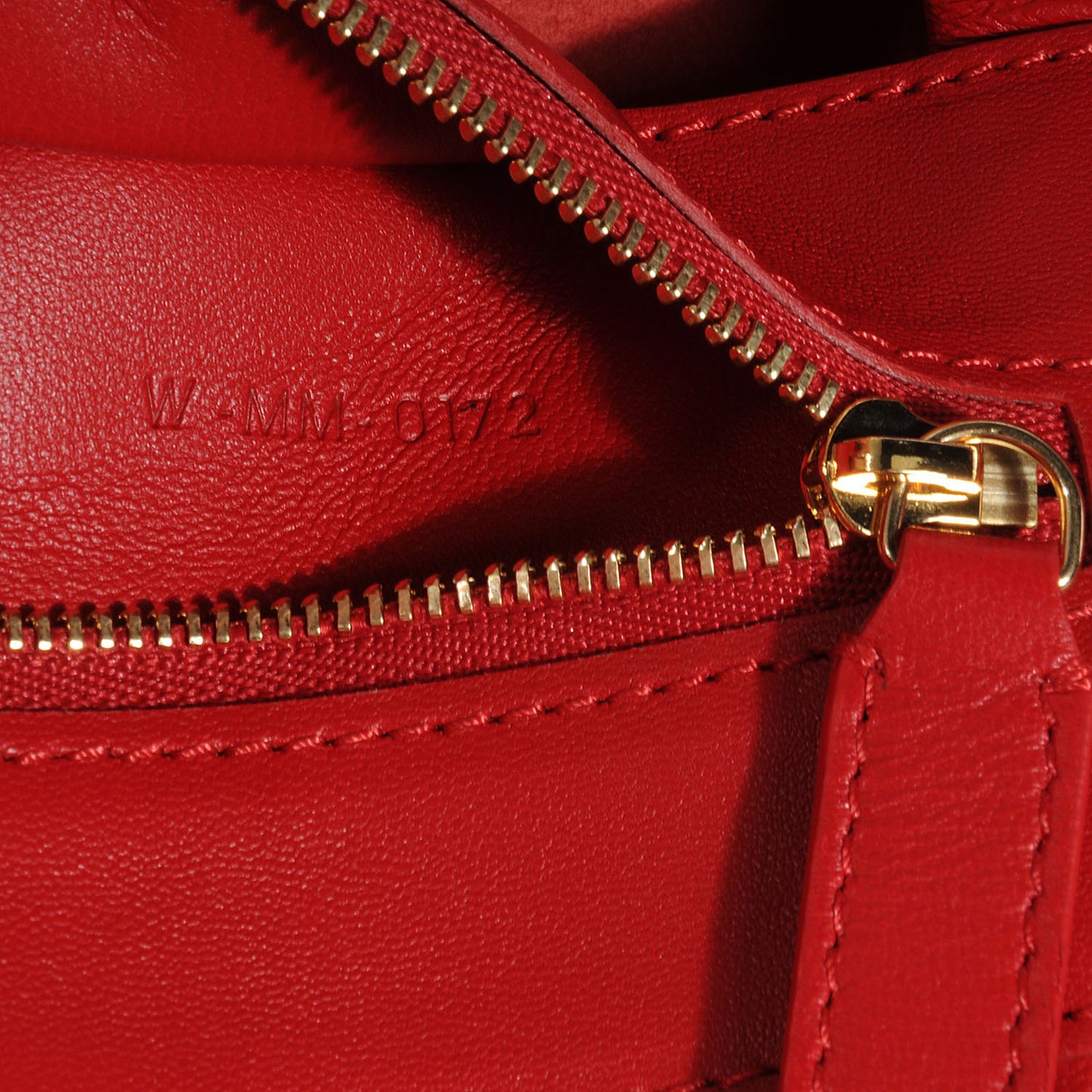 Leather Horizontal Bi-Cabas Red Camel