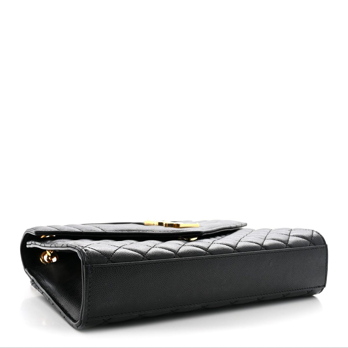 Grain De Poudre Textured Mixed Matelasse Triquilt Medium Monogram Satchel Black