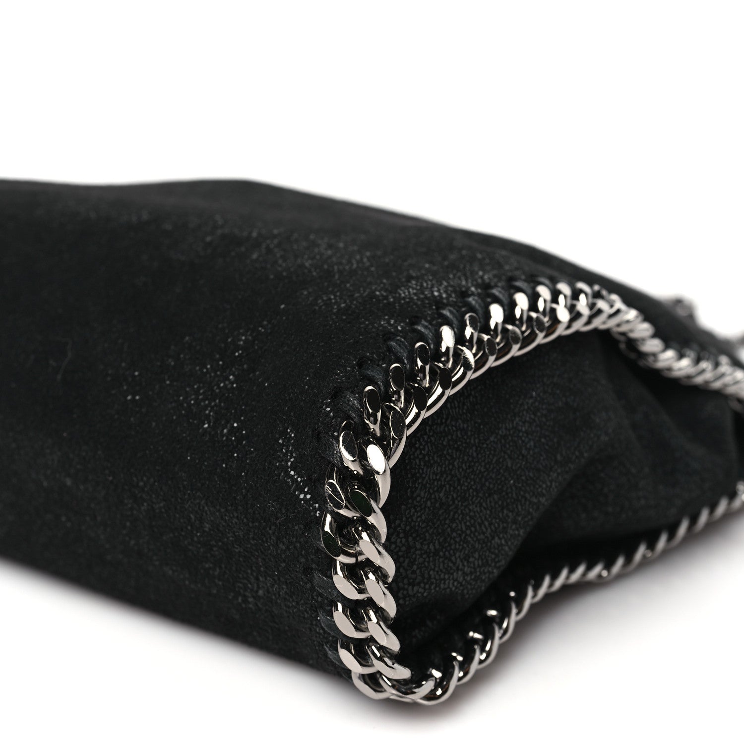 Stella McCartney Shaggy Deer Mini Falabella Fold Over Tote Black 10 of 10