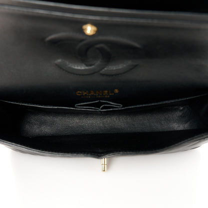 Chanel Lambskin Chevron Quilted Medium Double Flap Black 5 of 11