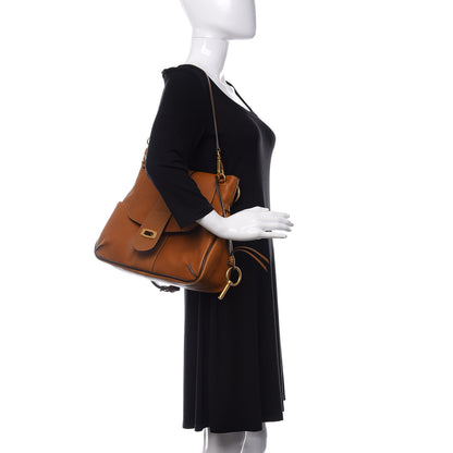 Chloe Grained Lambskin Medium Lexa Shoulder Bag Mustard Brown 3 of 13