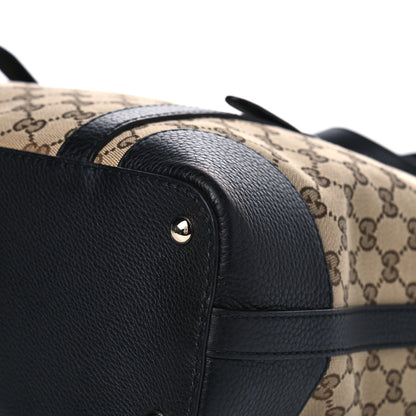 Gucci Monogram Cellarius Calfskin Tote Beige Ebony Black 8 of 11