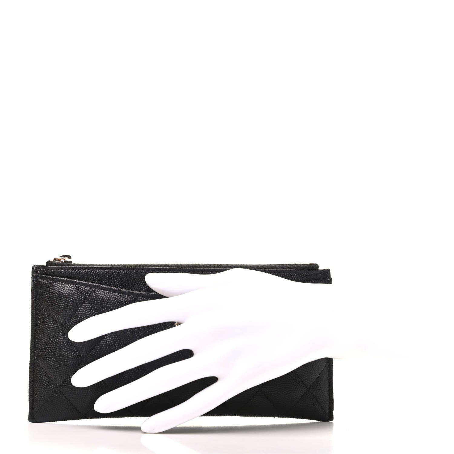 Chanel Caviar Quilted Classic Zip Pouch Black 2 of 7