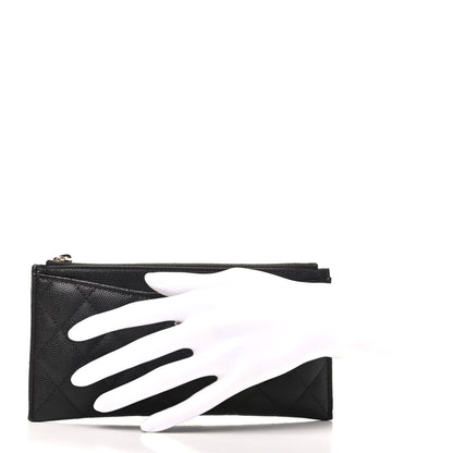 Chanel Caviar Quilted Classic Zip Pouch Black 2 of 7