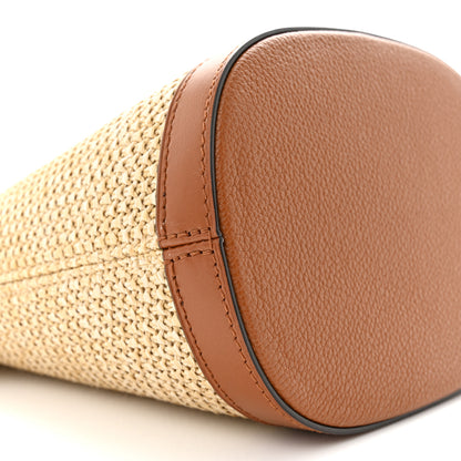 Louis Vuitton Kitted Raffia Petit Bucket Caramel 8 of 9