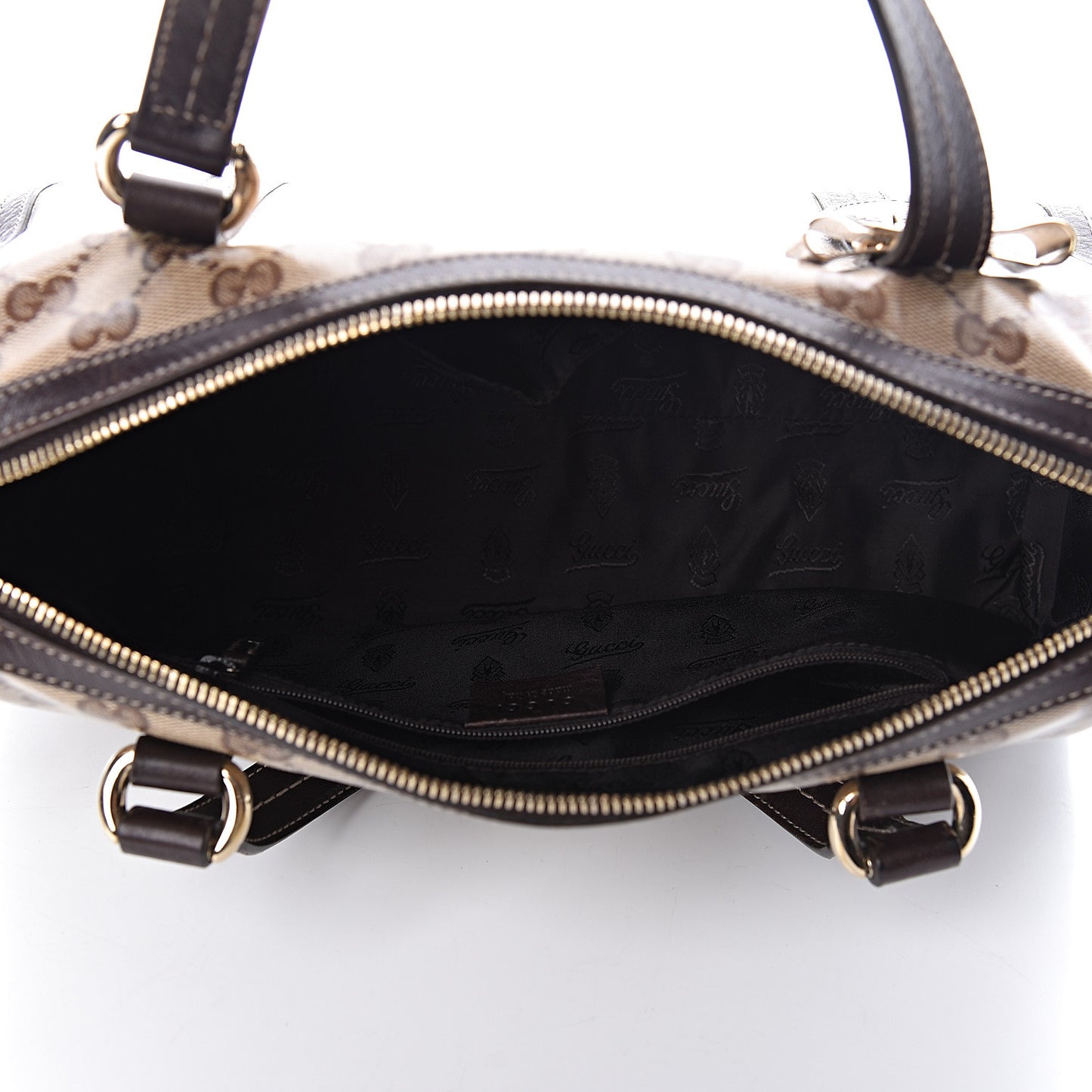 Crystal Monogram Duchessa Boston Bag Brown