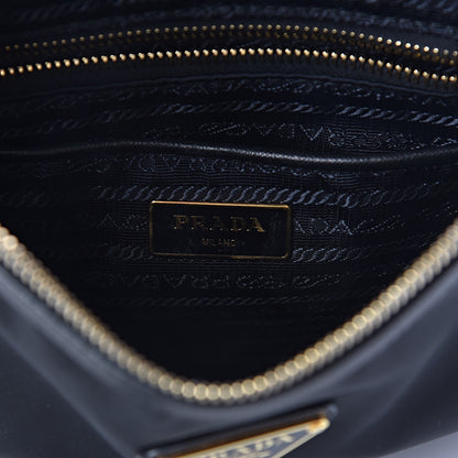 Prada Tessuto Nylon Saffiano Flat Messenger Bag Black 6 of 15
