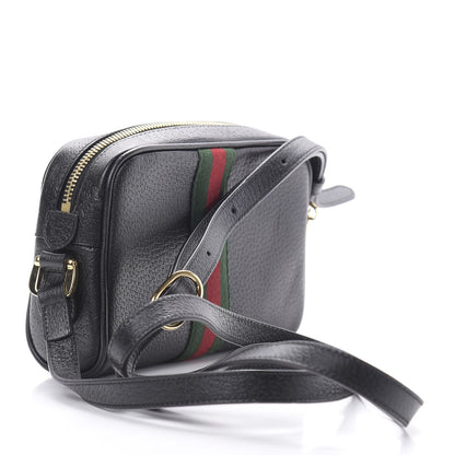 Gucci Calfskin Web Mini Ophidia Shoulder Bag Black 3 of 12