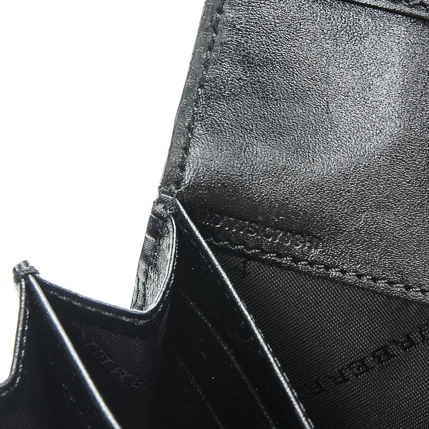 Burberry Signature Grain Calfskin Check Embossed Continental Wallet Black 8 of 8